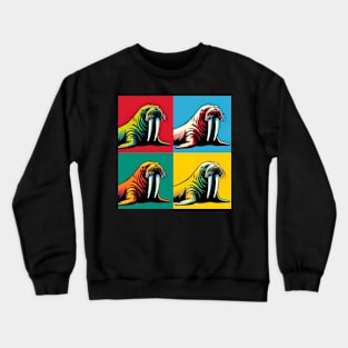 Walrus  Pop Art - Odobenus rosmarus Crewneck Sweatshirt